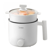 美的（Midea)电煮锅电热锅 宿舍小电锅 电蒸锅 学生寝室一体泡面小火锅多功能锅 XZE1613 1.7L配蒸笼
